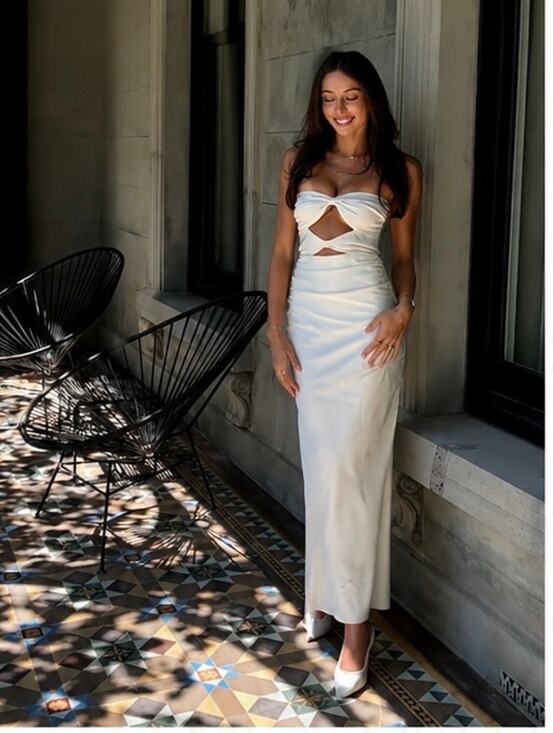 Bec & Bridge Dresses & Skirts - BEC + BRIDGE Rochelle Twist Strapless Ivory Maxi Dress US 2 AU 6